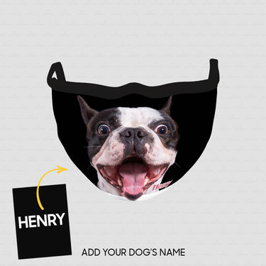 Personalized Dog Gift Idea - Surprised Bull Dog For Dog Lovers - Cloth Mask